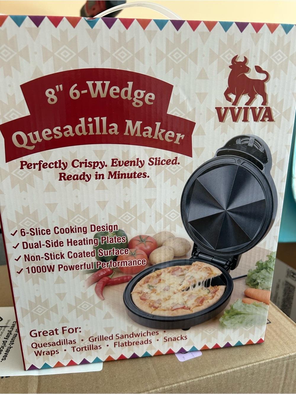 8" 6-Wedge Quesadilla Maker - Black